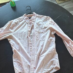 GAP Men's Light Pink Casual Button-Down Shirt